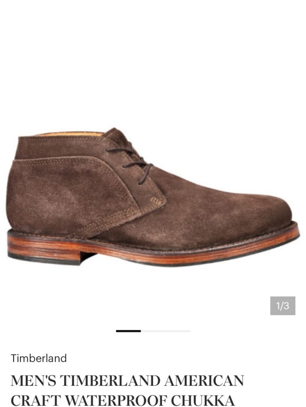 Timberland Mens 'American Craft Waterproof Chukka' Boots